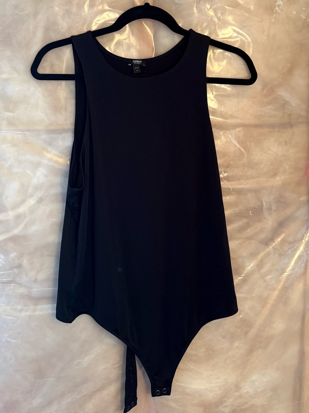 Express Black Sleeveless High-Neck Bodysuit